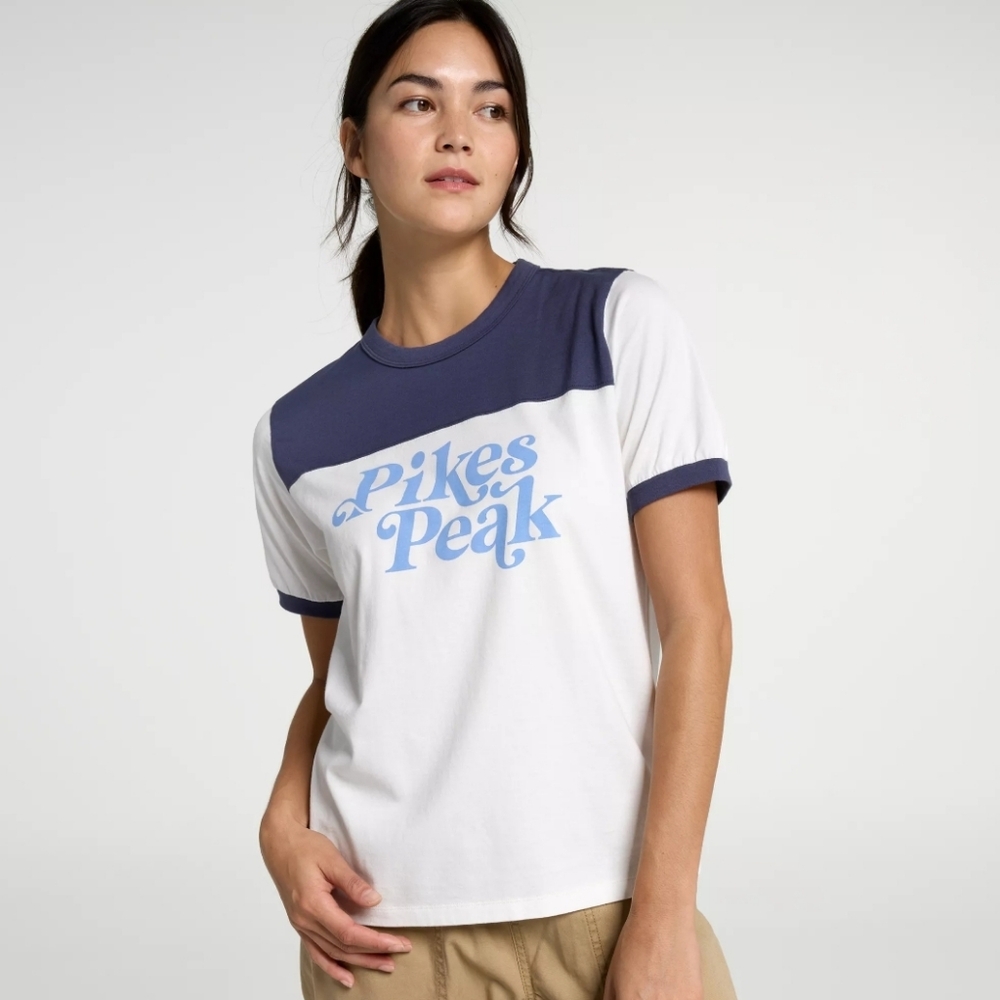 Pike's Peak Alpine Design Ringer Tee Shirt